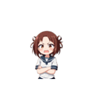 困惑している女の子たち（個別スタンプ：35）