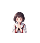 巫女たちが貴方のために祈りを捧げる（個別スタンプ：8）