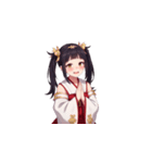 巫女たちが貴方のために祈りを捧げる（個別スタンプ：11）