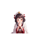 巫女たちが貴方のために祈りを捧げる（個別スタンプ：16）