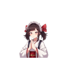 巫女たちが貴方のために祈りを捧げる（個別スタンプ：34）