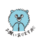 青いクマとおしゃべり（個別スタンプ：5）