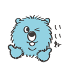 青いクマとおしゃべり（個別スタンプ：22）