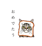 ドットなパン猫のシュールな日常（個別スタンプ：7）