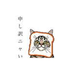 ドットなパン猫のシュールな日常（個別スタンプ：21）