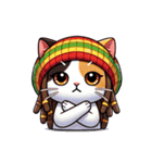 レゲエ好きドレッド猫ジャマイカラスタマン（個別スタンプ：9）
