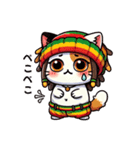 レゲエ好きドレッド猫ジャマイカラスタマン（個別スタンプ：10）