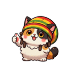 レゲエ好きドレッド猫ジャマイカラスタマン（個別スタンプ：14）