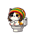 レゲエ好きドレッド猫ジャマイカラスタマン（個別スタンプ：23）