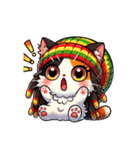 レゲエ好きドレッド猫ジャマイカラスタマン（個別スタンプ：24）