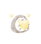 ハリネズミと推し活*黄色（個別スタンプ：4）