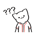 野球ねこ応援団・赤チームVer. その2（個別スタンプ：35）