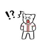 野球ねこ応援団・赤チームVer. その2（個別スタンプ：36）
