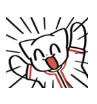 野球ねこ応援団・赤チームVer. その2（個別スタンプ：37）