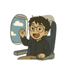 サム博士の世界旅行 - 修正版（個別スタンプ：1）