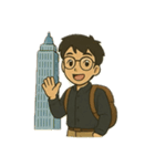 サム博士の世界旅行 - 修正版（個別スタンプ：2）