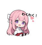 可愛いピンクの女の子#1（個別スタンプ：21）