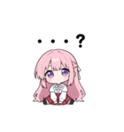 可愛いピンクの女の子#1（個別スタンプ：23）