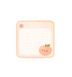 かわいいフルーツメモスタンプ（個別スタンプ：1）