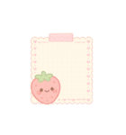 かわいいフルーツメモスタンプ（個別スタンプ：6）