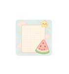 かわいいフルーツメモスタンプ（個別スタンプ：15）