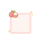 かわいいフルーツメモスタンプ（個別スタンプ：19）
