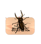 スマホの上のミヤマクワガタ4《関西弁》（個別スタンプ：3）
