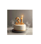 飛び出す！お祝い誕生日ケーキ(25才〜48才)（個別スタンプ：7）