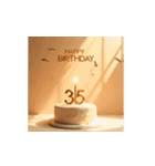 飛び出す！お祝い誕生日ケーキ(25才〜48才)（個別スタンプ：11）