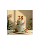 飛び出す！お祝い誕生日ケーキ(25才〜48才)（個別スタンプ：14）