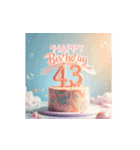飛び出す！お祝い誕生日ケーキ(25才〜48才)（個別スタンプ：19）