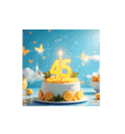 飛び出す！お祝い誕生日ケーキ(25才〜48才)（個別スタンプ：21）