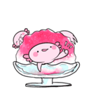 【夏】なんだかゆるいウーパールーパー（個別スタンプ：10）