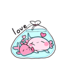 【夏】なんだかゆるいウーパールーパー（個別スタンプ：21）