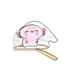 【夏】なんだかゆるいウーパールーパー（個別スタンプ：25）