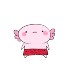【夏】なんだかゆるいウーパールーパー（個別スタンプ：26）