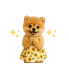 夏に使える♡かわいいポメラニアン（個別スタンプ：25）