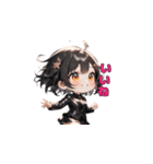 ブラックチャームガール（個別スタンプ：2）