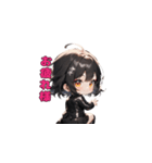 ブラックチャームガール（個別スタンプ：11）