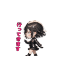 ブラックチャームガール（個別スタンプ：12）