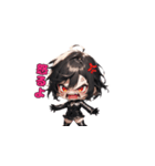 ブラックチャームガール（個別スタンプ：17）