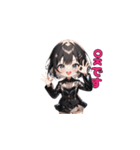 ブラックチャームガール（個別スタンプ：20）