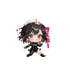 ブラックチャームガール（個別スタンプ：21）