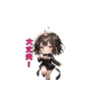 ブラックチャームガール（個別スタンプ：29）