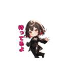 ブラックチャームガール（個別スタンプ：30）