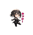 ブラックチャームガール（個別スタンプ：31）