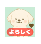 ゆるっとかわいいマルチーズ【ふわふわ犬】（個別スタンプ：7）