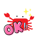 毎日カニ【挨拶/返信/お礼】蟹さん型です★（個別スタンプ：33）