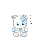 天使ぬいぐるみスタンプ(しろネコ)（個別スタンプ：24）