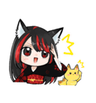 キツネと少女（個別スタンプ：3）